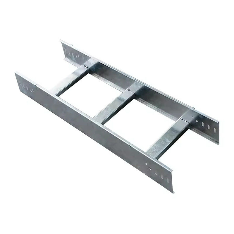 Escadaria de aço galvanizado Tipo de bandeja de cabo de prata Instalação montada na parede Resistente à corrosão